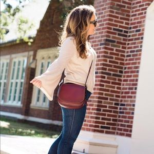 Beige bell sleeve sweater